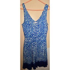 Athleta Blue Reef Print Tank Dress Size Medium Beach Athleisure